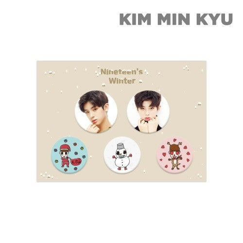 KIM MIN KYU Nineteen's Winter Goods - Can Badge Set - kpoptown.ca