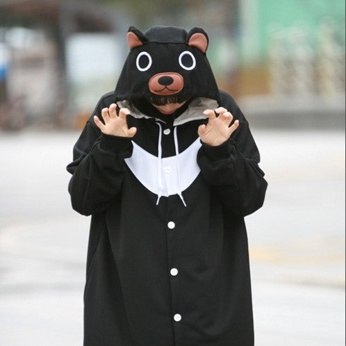 [PJA38] Animal Pajamas - Black Bear - kpoptown.ca