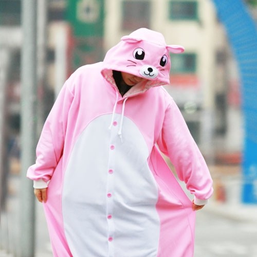 [PJA39] Animal Pajamas - Pink Mouse - kpoptown.ca