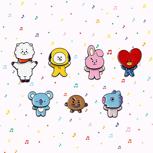 [BT21] BT21 X Monopoly Collaboration - Swing Pin Badge - kpoptown.ca