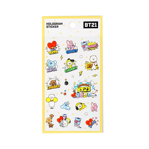 [BT21] BTS Kumhong Fancy Collaboration - PVC Hologram Sticker - kpoptown.ca