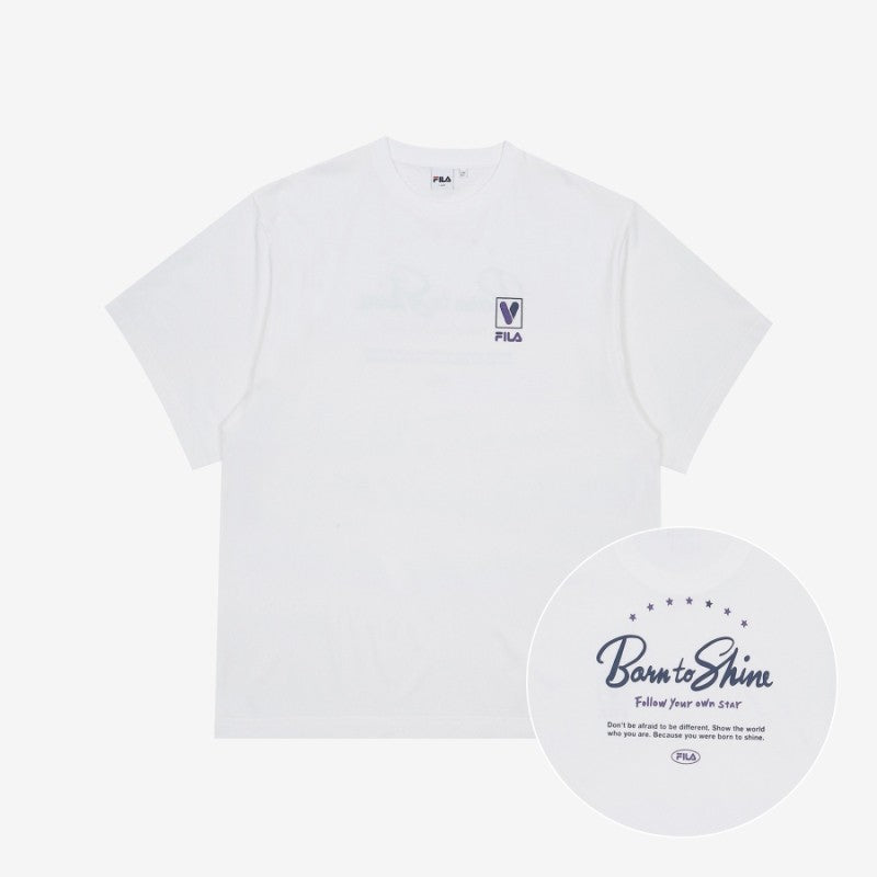 BTS x FILA VOYAGER Collaboration - Loose Fit Leathering T-Shirt - kpoptown.ca