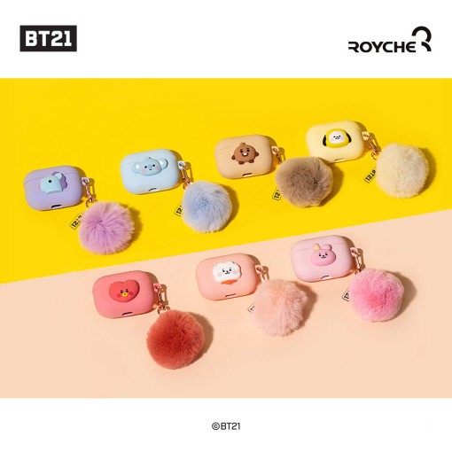 [BT21] BTS Royche Collaboration - Baby Airpods Pro Case Pom Pom - kpoptown.ca