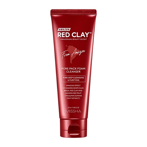 [MISSHA] AMAZON Red Clay™ Pore Pack Foam Cleanser 120ml - kpoptown.ca