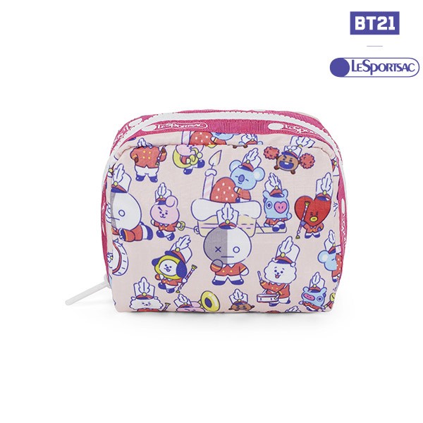 [BT21] BTS LESPORTSAC Collaboration - Accessory Square Cosmetic Pouch - kpoptown.ca