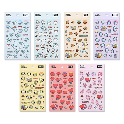 [BT21] BT21 X Monopoly Collaboration - Baby Clear Sticker - kpoptown.ca