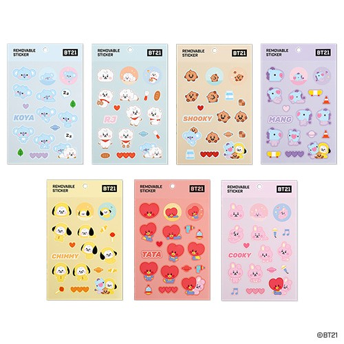 [BT21] BT21 X Monopoly Collaboration - Baby Removable Sticker - kpoptown.ca