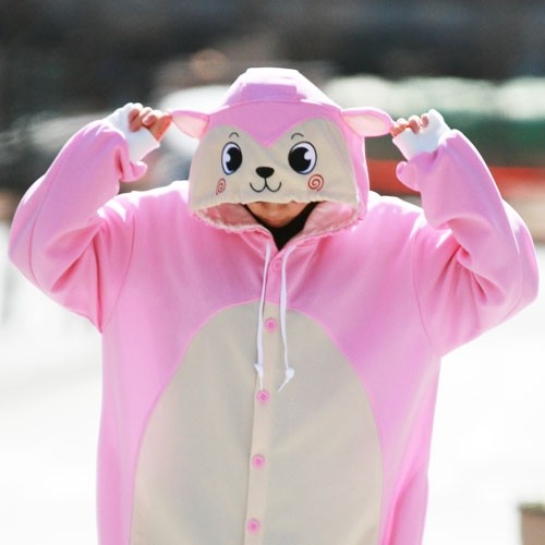 [PJA40] Animal Pajamas - Pink Monkey - kpoptown.ca