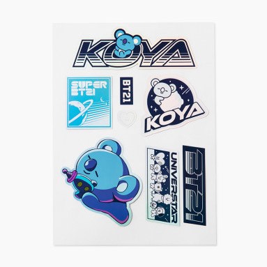 [BT21] BTS Line Friends Collaboration - Space Wappen Deco Sticker - kpoptown.ca