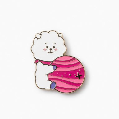 [BT21] BTS Line Friends Collaboration - Space Wappen Metal Badge - kpoptown.ca