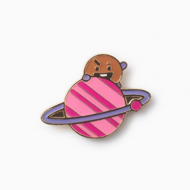 [BT21] BTS Line Friends Collaboration - Space Wappen Metal Badge - kpoptown.ca