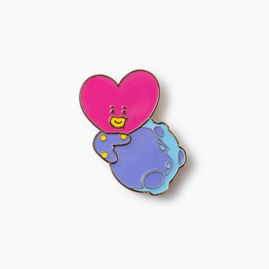 [BT21] BTS Line Friends Collaboration - Space Wappen Metal Badge - kpoptown.ca