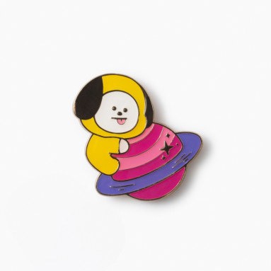 [BT21] BTS Line Friends Collaboration - Space Wappen Metal Badge - kpoptown.ca