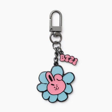 [BT21] BTS Line Friends Collaboration - Flower Metal Keyring - kpoptown.ca