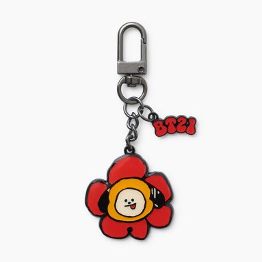 [BT21] BTS Line Friends Collaboration - Flower Metal Keyring - kpoptown.ca