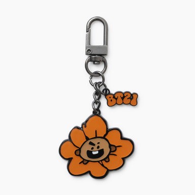 [BT21] BTS Line Friends Collaboration - Flower Metal Keyring - kpoptown.ca