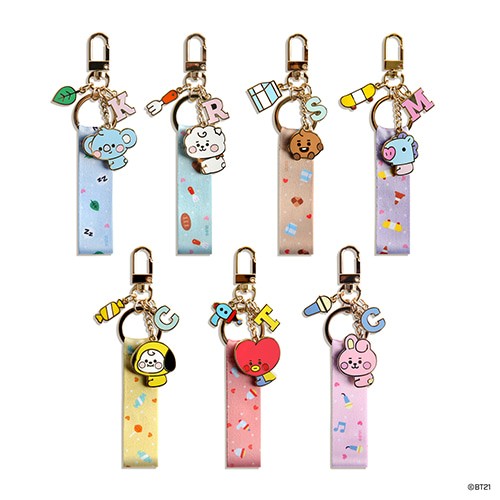 [BT21] BT21 X Monopoly Collaboration - Baby Strap Metal Keyring - kpoptown.ca