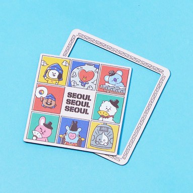 [BT21] BTS Line Friends Collaboration - City Edition Seoul Paper Magnet - kpoptown.ca