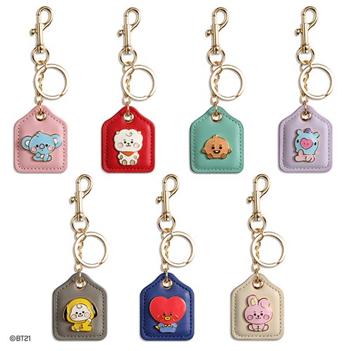 [BT21] BT21 X Monopoly Collaboration - Baby Leather Metal Keyring - kpoptown.ca